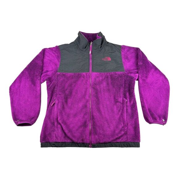 The North Face Other - The‎ North Face TNF Denali Fleece Spell Out Youth Girls Full Zip Jacket XL 18